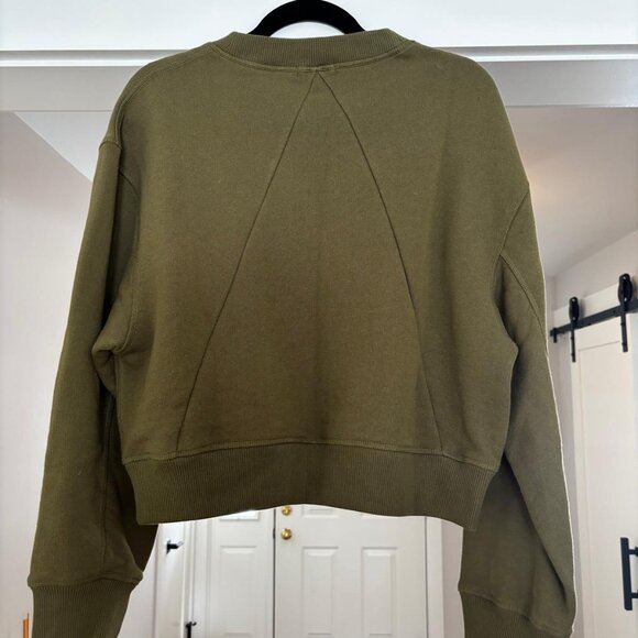 Rag & Bone Vintage Terry Sweatshirt in Military Olive, Size Medium - Picture 9 of 9